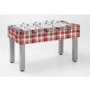 Stolný futbal GARLANDO Exclusive Tartan Warm Red (elegantný stôl, hracia plocha antirflexné sklo)