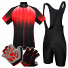 Cyklistický Set Pánsky Odev veľ XL Dres, Nohavice, Rukavice Cyklistický Set Pánsky Odev veľ XL Dres, Nohavice, Rukavice