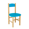 Detská drevená stolička AD251 - buk modrý, V27 Detská drevená stolička AD251 - buk modrý, V27