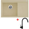 Sinks Rim 780 L Sahara + Vitalia, čierna, matná Sinks Rim 780 L Sahara + Vitalia, čierna, matná