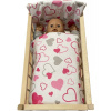 SDS Perinky do postieľky pre bábiky Srdiečka sivoružová Bavlna, 38x44 cm, 28x20 cm SDS Perinky do postieľky pre bábiky Srdiečka sivoružová Bavlna, 38x44 cm, 28x20 cm