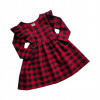 Dievčenské šaty - Šaty pred kolennými štýlmi Veľkosť 92 (Červené mriežky šaty s deťmi v štýle ozdôbok 92) Dievčenské šaty - Šaty pred kolennými štýlmi Veľkosť 92 (Červené mriežky šaty s deťmi v štýle ozdôbok 92)