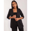 Dámske sako s volánovými rukávmi OCH BELLA čierne Dámske sako s volánovými rukávmi OCH BELLA čierne