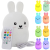Detské nočné svetlo LED RGB + diaľk. ovládanie, Králik Detské nočné svetlo LED RGB + diaľk. ovládanie, Králik