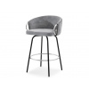 CatN Dizajnová barová stolička ERIKA sivá + čierne nohy CatN Dizajnová barová stolička ERIKA sivá + čierne nohy