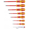 Elektrikárske skrutkovače VDE izolované, ploché a krížové, sada 8 dielov - BGS 35838 Elektrikárske skrutkovače VDE izolované, ploché a krížové, sada 8 dielov - BGS 35838