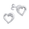 SILVEGO stříbrné náušnice srdíčka na puzety SILVEGO stříbrné náušnice srdíčka na puzety