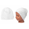Dvojvrstvová ažúrková čiapka, bavlna, Baby Nellys - biela 92-98 (18-36m) Dvojvrstvová ažúrková čiapka, bavlna, Baby Nellys - biela 92-98 (18-36m)