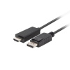 LANBERG DISPLAYPORT(M) V1.1 ->HDMI(M) KABEL 1M ČERNÝ CA-DPHD-11CC-0010-BK Lanberg LANBERG DISPLAYPORT(M) V1.1 ->HDMI(M) KABEL 1M ČERNÝ CA-DPHD-11CC-0010-BK Lanberg