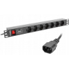 Predlžovací kábel Lanberg pre RACK 1U 10A PDU 7x Schuko 2m čierny (Rackový napájací kábel Lanberg PDU-07F-0200-IEC-BK) Predlžovací kábel Lanberg pre RACK 1U 10A PDU 7x Schuko 2m čierny (Rackový napájací kábel Lanberg PDU-07F-0200-IEC-BK)