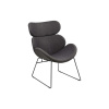Tmavosivé kreslo s čiernymi nohami Actona Cazar Tmavosivé kreslo s čiernymi nohami Actona Cazar