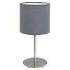 EGLO Stolná lampička Paster 31596 sivá, Eglo prodloužená záruka na 2 roky EGLO Stolná lampička Paster 31596 sivá, Eglo prodloužená záruka na 2 roky