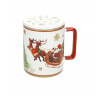 Hrnek na sypaný čaj se sítkem 350ml CHRISTMAS BRANDANI (barva - červená s motivem) Hrnek na sypaný čaj se sítkem 350ml CHRISTMAS BRANDANI (barva - červená s motivem)