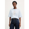 Calvin Klein Jeans tričko dámske bavlnené LV047F804G modrá S Calvin Klein Jeans tričko dámske bavlnené LV047F804G modrá S