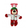Hračka Kong Dog Holiday Wild Knots Bear, Medveď s pískatkom bielo/červený, polyester, M Hračka Kong Dog Holiday Wild Knots Bear, Medveď s pískatkom bielo/červený, polyester, M