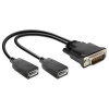 Delock DMS-59 / DisplayPort prepojovací kábel Konektor DSM-59, DisplayPort zásuvka 0.25 m čierna 65354 Kábel DisplayPort; 65354 Delock DMS-59 / DisplayPort prepojovací kábel Konektor DSM-59, DisplayPort zásuvka 0.25 m čierna 65354 Kábel DisplayPort; 65354