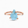Royal Exklusive Royal Fashion prsteň Raw 14k ružové zlato Vermeil s drahokamom akvamarínom Velikost: 6 (EU: 51-53) Royal Exklusive Royal Fashion prsteň Raw 14k ružové zlato Vermeil s drahokamom akvamarínom Velikost: 6 (EU: 51-53)