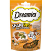 Maškrta pre mačky Dreamies chrumkavé kuracie, kačacie a s mačacou mätou 55 g Maškrta pre mačky Dreamies chrumkavé kuracie, kačacie a s mačacou mätou 55 g