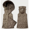 Dámska prešívaná ozdobná bunda bez rukávov S'West camel (B8348-12) odstíny béžové 50 Dámska prešívaná ozdobná bunda bez rukávov S'West camel (B8348-12) odstíny béžové 50