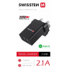 Swissten 2.1A Dual UK Travel Charger - 22045200 - Black Swissten 2.1A Dual UK Travel Charger - 22045200 - Black