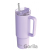 Nerezový termohrnček so slamkou Stream Purple 950 ml - Quokka Nerezový termohrnček so slamkou Stream Purple 950 ml - Quokka