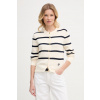 Tommy Hilfiger kardigán dámsky bavlnený WW0WW49617 béžová L Tommy Hilfiger kardigán dámsky bavlnený WW0WW49617 béžová L