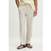 Calvin Klein nohavice straight pánske s ľanom LV04LF619G béžová S Calvin Klein nohavice straight pánske s ľanom LV04LF619G béžová S