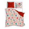Posteľná Bielizeň s vianočným motívom 140x200 scandic 082 gule Posteľná Bielizeň s vianočným motívom 140x200 scandic 082 gule