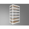 Kovový regál do skladu Biedrax 35 x 90 x 210 cm, biely - 7 políc MDF, 300 kg Kovový regál do skladu Biedrax 35 x 90 x 210 cm, biely - 7 políc MDF, 300 kg