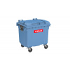 Plastová nádoba na odpad, objem 1100 litrov, modrá Plastová nádoba na odpad, objem 1100 litrov, modrá