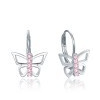MINET JMAD0053PE00 - MINET Stříbrné náušnice motýlci s růžovými zirkony MINET JMAD0053PE00 - MINET Stříbrné náušnice motýlci s růžovými zirkony
