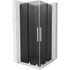 Mexen Velar L Duo, sprchový kút s posuvnými dverami 80 x 80 cm, 8mm šedé sklo, biela matná, 871-080-080-02-43-20 Mexen Velar L Duo, sprchový kút s posuvnými dverami 80 x 80 cm, 8mm šedé sklo, biela matná, 871-080-080-02-43-20