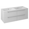 Sapho WAVE dvojumývadlová skrinka 119,7x50x47,8cm, biela WA120-3030 Sapho WAVE dvojumývadlová skrinka 119,7x50x47,8cm, biela WA120-3030
