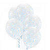Party Priehľadné balóny s modrými bodkami, 30 cm, 100 ks Party Priehľadné balóny s modrými bodkami, 30 cm, 100 ks