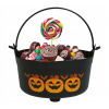Čierny kotlík vedierko TEKVICE na sladkosti na HALLOWEEN 24x23x15cm Čierny kotlík vedierko TEKVICE na sladkosti na HALLOWEEN 24x23x15cm