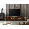 Bighome - TV stolík akácia 175x40x47 tmavohnedá lakovaná BARK Bighome - TV stolík akácia 175x40x47 tmavohnedá lakovaná BARK