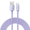 Baseus CAJY000505 Crystal Shine Series USB-C kábel na prenos dát – 100 W, 2 m, fialový Baseus CAJY000505 Crystal Shine Series USB-C kábel na prenos dát – 100 W, 2 m, fialový