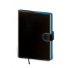 Zápisník Flip M linajkový čierno/modrý Zápisník Flip M linajkový čierno/modrý