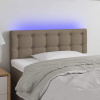 vidaXL Čelo postele s LED sivohnedé 90x5x78/88 cm látka vidaXL Čelo postele s LED sivohnedé 90x5x78/88 cm látka