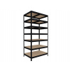 Regál do skladu Biedrax 60 x 75 x 210 cm, čierny, 7 políc MDF, nosnosť 200 kg na policu Regál do skladu Biedrax 60 x 75 x 210 cm, čierny, 7 políc MDF, nosnosť 200 kg na policu
