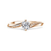 Freya Side Stones | Zásnubný prsteň so stredovým kameňom 0.400ct, ružové zlato, s diamantmi 46