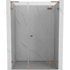 Mexen Lunar L, pravé otočné sprchové dvere 125 cm, 8mm číre sklo, medený matný profil, 834SL-125-050-65-00-P Mexen Lunar L, pravé otočné sprchové dvere 125 cm, 8mm číre sklo, medený matný profil, 834SL-125-050-65-00-P