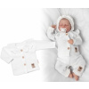 Baby Nellys pletený svetrík s gombíkmi Boy biely Baby Nellys pletený svetrík s gombíkmi Boy biely