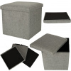 KIK KX4620 Skladací puf s úložným priestorom sivý 38x38x38 cm KIK KX4620 Skladací puf s úložným priestorom sivý 38x38x38 cm