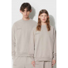 Bavlnená mikina Pangaia šedá farba, s potlačou Bavlnená mikina Pangaia šedá farba, s potlačou