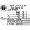 ALFA ROMEO - ALFA LANCIA S.P.A. výrobný štítok ALFA ROMEO - ALFA LANCIA S.P.A. výrobný štítok