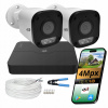 Sada kamier na monitorovanie 2 vonkajšie IP PoE kamery 4Mpx DUAL LIGHT DVS Sada kamier na monitorovanie 2 vonkajšie IP PoE kamery 4Mpx DUAL LIGHT DVS