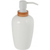Spirella Dávkovač mydla OSLO, plast, bambus, 430 ml, biely Spirella Dávkovač mydla OSLO, plast, bambus, 430 ml, biely