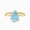 Royal Exklusive Royal Fashion prsteň Raw 14k žlté zlato Vermeil s drahokamom akvamarínom Velikost: 10 (EU: 61-63) Royal Exklusive Royal Fashion prsteň Raw 14k žlté zlato Vermeil s drahokamom akvamarínom Velikost: 10 (EU: 61-63)