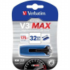 Verbatim USB flash disk, USB 3.0, 32GB, V3 MAX, Store N Go, modrý, USB A, s výsuvným konektorom 49806 Verbatim USB flash disk, USB 3.0, 32GB, V3 MAX, Store N Go, modrý, USB A, s výsuvným konektorom 49806